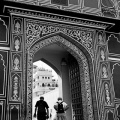 Porte cour City Palace (18°s) - Jaipur - Inde